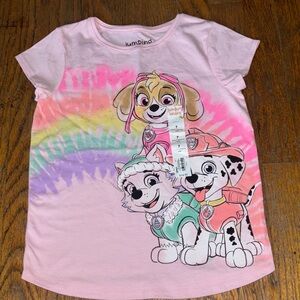 Paw patrol jumping beans tie dye short sleeve tee